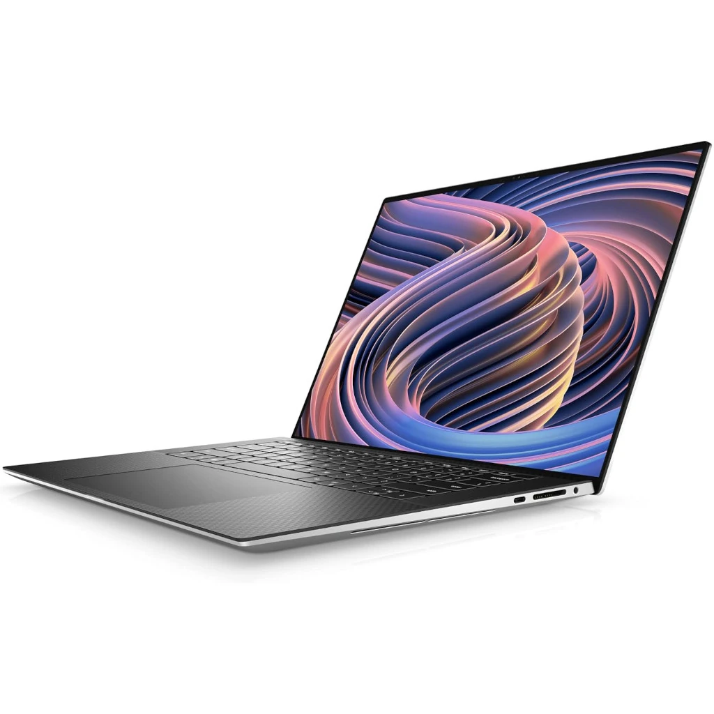 Dell XPS 15 7590 - Góc nghiêng khoe độ mỏng và cổng kết nối Cổng kết nối Dell XPS 15 7590 Thunderbolt 3 USB Type-C