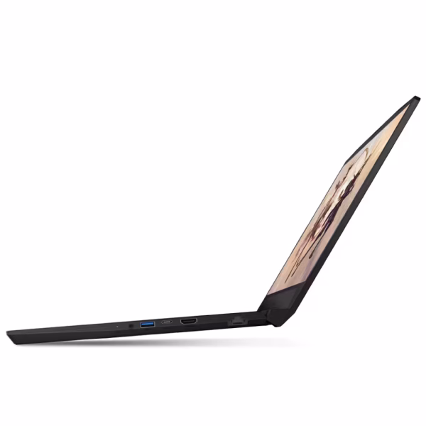 Chi tiết cạnh hông và vị trí cổng sạc nguồn MSI Sword 17 A11UE GaMa Laptop