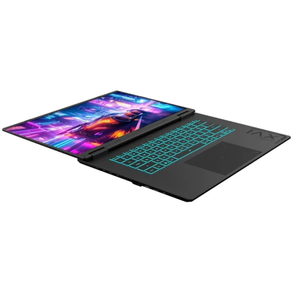 Góc mở nghiêng bàn phím LED laptop gaming Gigabyte A16